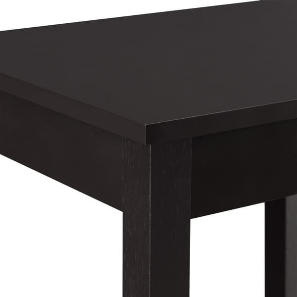 [en.casa]® Soffbord Thun-avlastningsbord-sidobord-sideboard-sängbord-med hylla-74x38x30cm-MDF-kaffefärgad