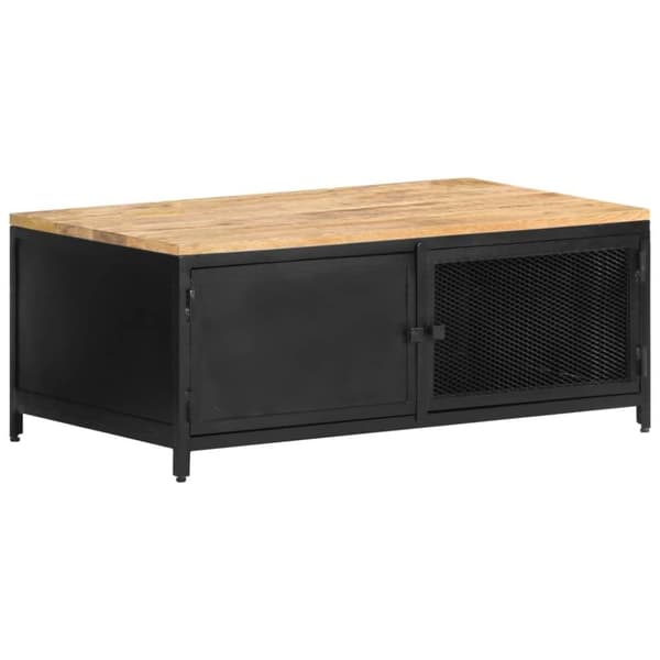 vidaXL sofabord 90x50x37 cm massivt ru mangotræ