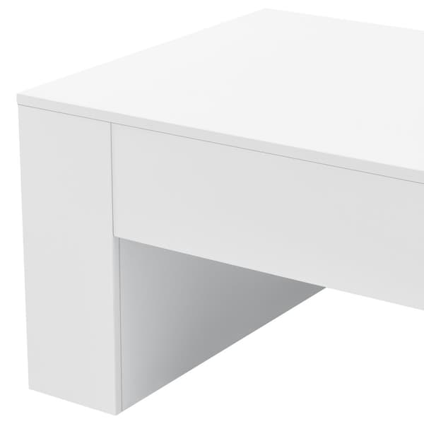 [en.casa] Soffbord Vellinge med förvaring-42x100x60cm-melaminbelagd spånskiva-vit-högglans
