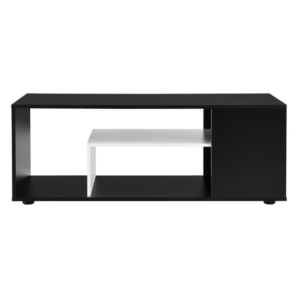 [en.casa] Soffbord Osby-41x110x50cm-melaminbelagd spånskiva-svart-vit