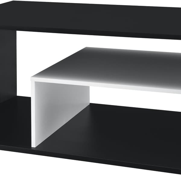 [en.casa] Soffbord Osby-41x110x50cm-melaminbelagd spånskiva-svart-vit
