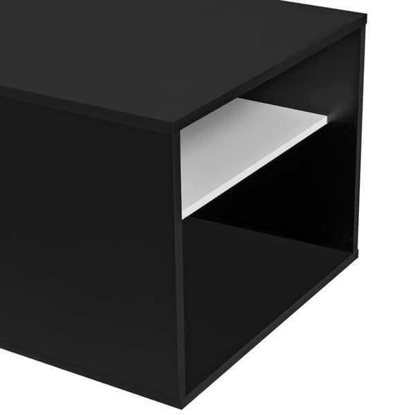 [en.casa] Soffbord Osby-41x110x50cm-melaminbelagd spånskiva-svart-vit
