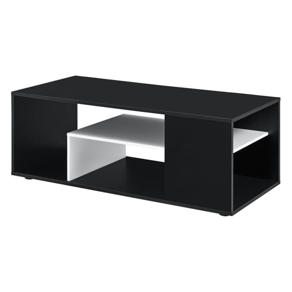 [en.casa] Soffbord Osby-41x110x50cm-melaminbelagd spånskiva-svart-vit