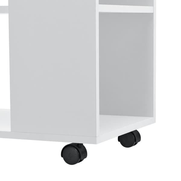 [en.casa] Soffbord Älvdalen med hjul-60x70x35cm-melaminbelagd spånskiva-vit