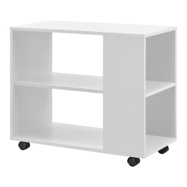 [en.casa] Soffbord Älvdalen med hjul-60x70x35cm-melaminbelagd spånskiva-vit