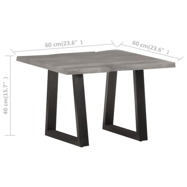 vidaXL sofabord med levende kanter 60x60x40 cm massivt akacietræ