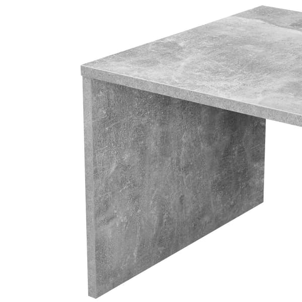 [en.casa] Soffbord Bollnäs med förvaring-90x45x35cm-melaminbelagd spånskiva-grå-betongkänsla-svart