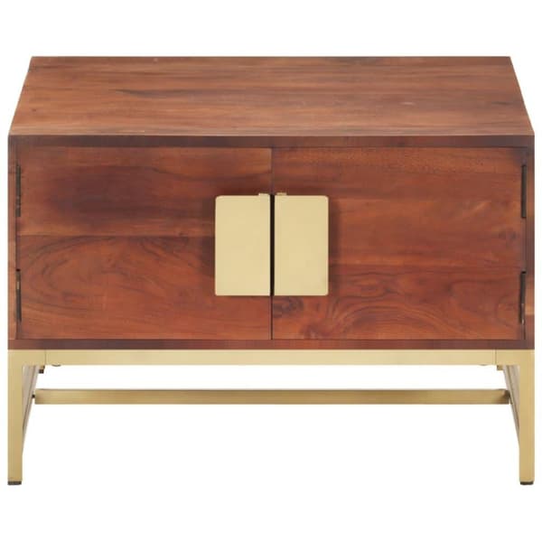 vidaXL sofabord 67x67x45 cm massivt akacietræ honningbrun