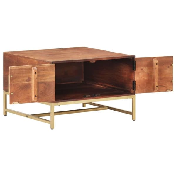 vidaXL sofabord 67x67x45 cm massivt akacietræ honningbrun