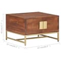 Miniatyrbillede 7 af 10: vidaXL sofabord 67x67x45 cm massivt akacietræ honningbrun