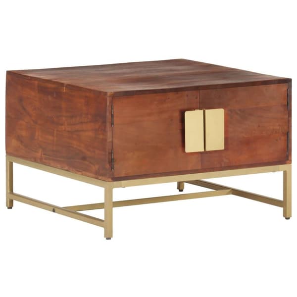 vidaXL sofabord 67x67x45 cm massivt akacietræ honningbrun
