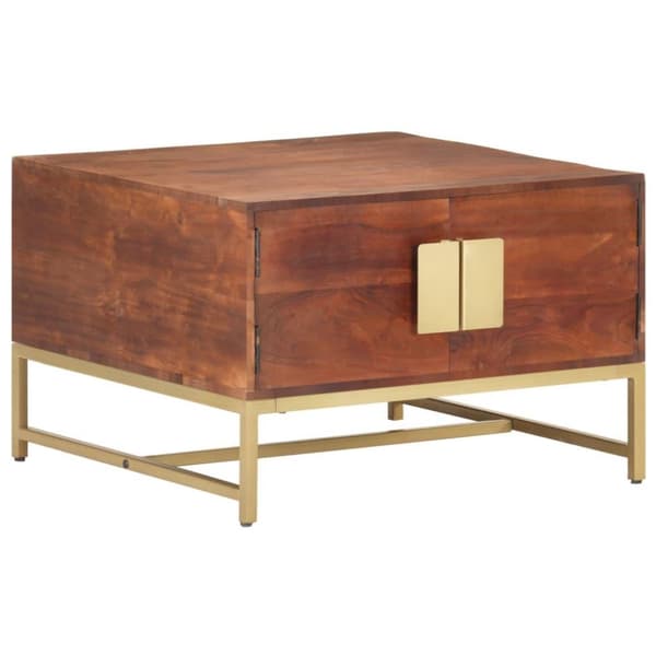 vidaXL sofabord 67x67x45 cm massivt akacietræ honningbrun