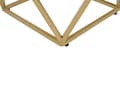 Miniatyrbild 7 av 8: Sidobord Beige Bordsskiva Guld Metallram 50 x 50 cm Marmoreffekt Glam Design