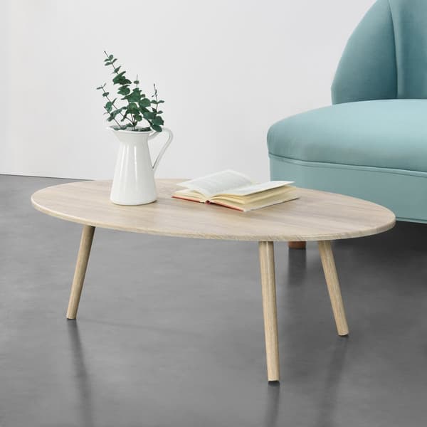 [en.casa]® Soffbord Viborg-109,5x59,5x39,5cm-solitt trä-MDF-PVC-beläggning-ekfärg-träimitation