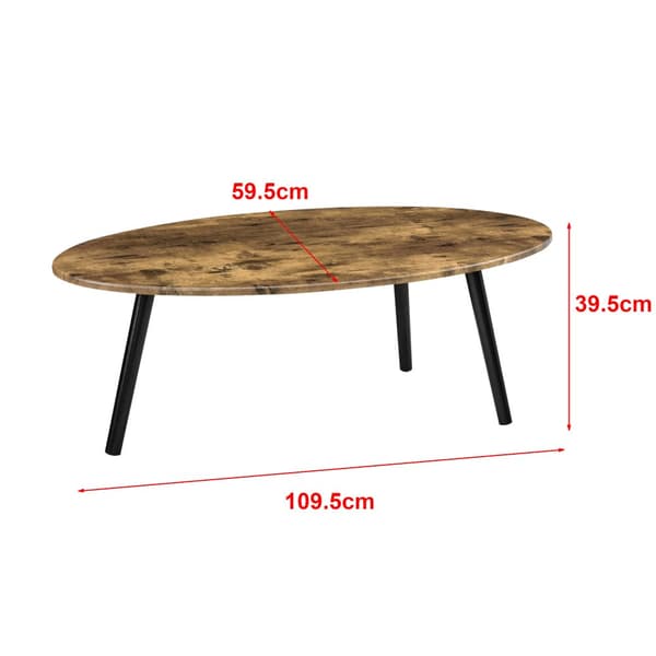 [en.casa]® Soffbord Viborg-109,5x59,5x39,5cm-solitt trä-MDF-PVC-beläggning-svart-mörk träimitation
