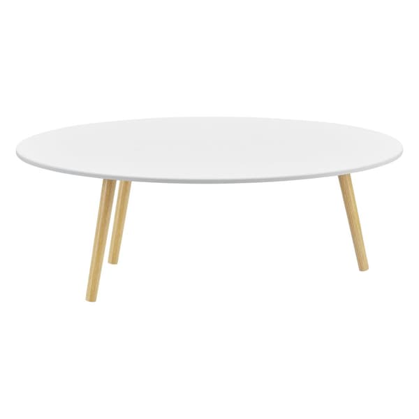 [en.casa]® Soffbord Viborg-109,5x59,5x39,5cm-solitt trä-MDF-PVC-beläggning-vit-träimitation