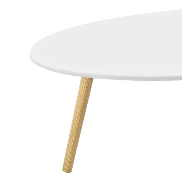 [en.casa]® Soffbord Viborg-109,5x59,5x39,5cm-solitt trä-MDF-PVC-beläggning-vit-träimitation
