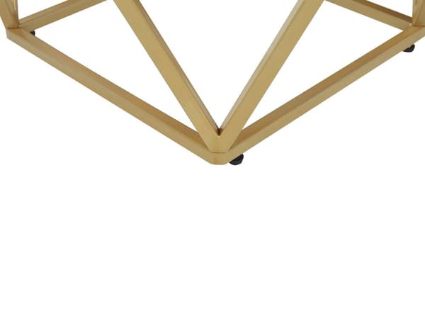 Sidebord Beige Guld Metal MDF 50 x 50 x 50 cm Firkantet Dekorativ Marmor Hjørnebord til Stuen Glamour Moderne stil Inspiration Lampebord