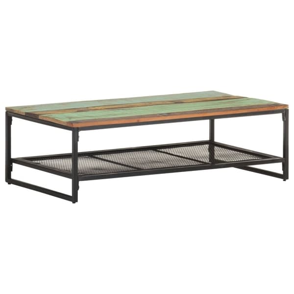 vidaXL sofabord 110x60x35 cm massivt genbrugstræ