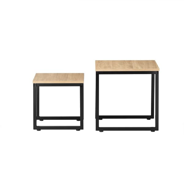 SoBuy, 2 redeborde | Sofabord | Sofabord sort, FBT42-N