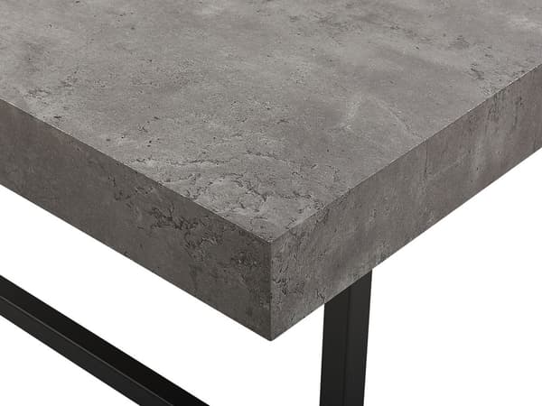 Sohvapöytä harmaa MDF pöytälevy mustat metalli jalat betoniefekti industriaalinen tyyli