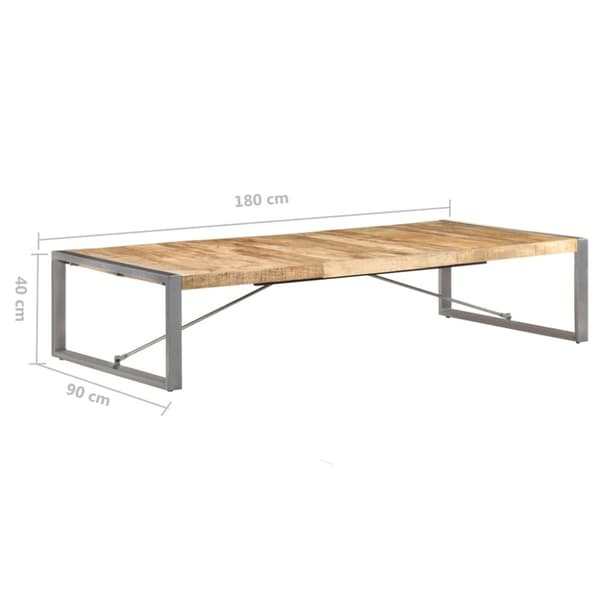 vidaXL Sohvapöytä 180x90x40 cm karkea mangopuu