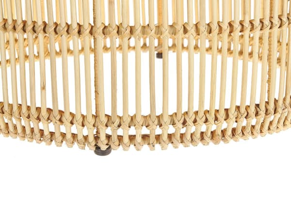 Sofabord Beige Lyst Rattan Træ Natur 84 x 40 cm Dekorativ Stor Rund Rummelig Stue Bord til Have Terrasse Boho Inspiration Design