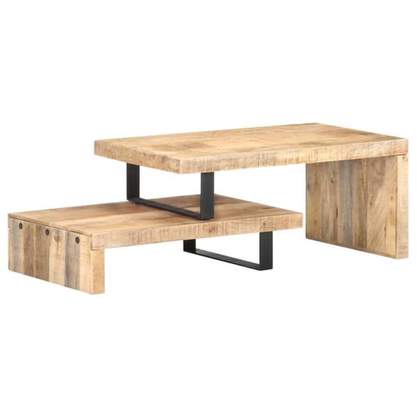 vidaXL Sofabordsett 2 stk heltre mango change2