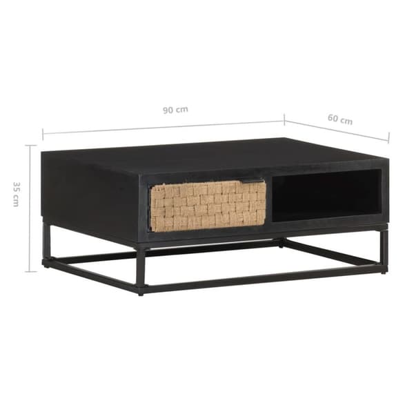 vidaXL Soffbord 90x60x35 cm massivt mangoträ