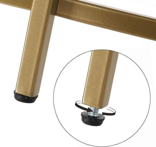 Rund Sidobord - soffbord Glas - Guld - 50 cm