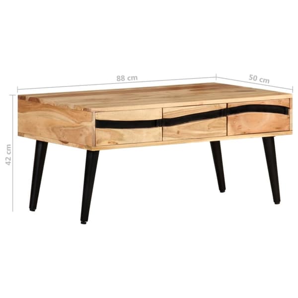 vidaXL Sofabord 88x50x42 cm heltre akasie change2