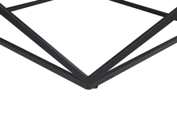 Sofabord Sort Metal MDF 80 x 80 x 40 cm Firkantet Dekorativ Marmor Bordplade til Stuen Glamour Moderne stil Inspiration Tilbehør