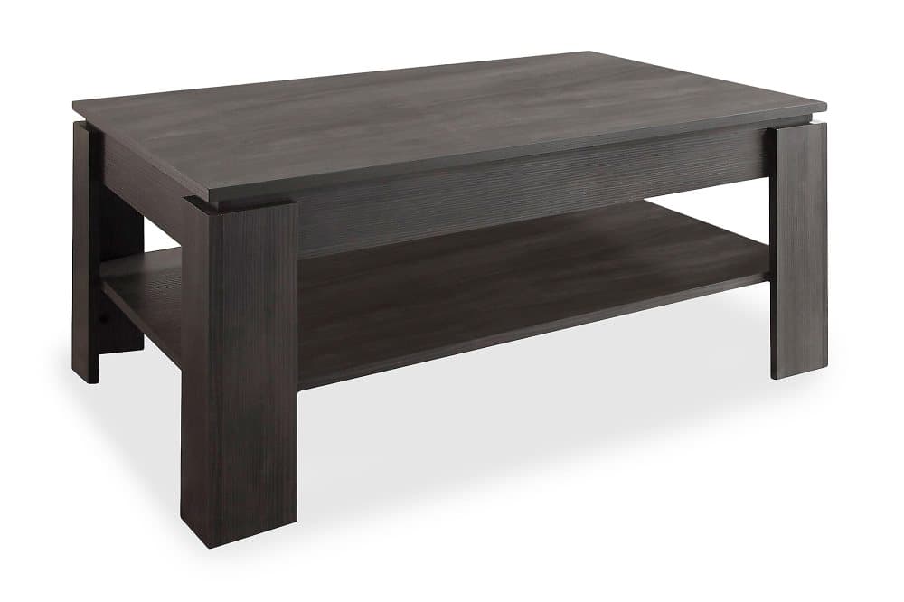 FRANTA Soffbord 110 cm med Förvaring Hylla Askgrå