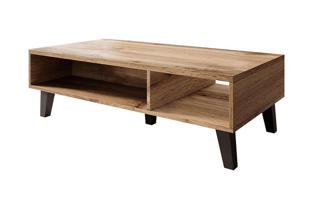 HELGESTA Soffbord 110 cm med Förvaring Hylla Natur/Antracit