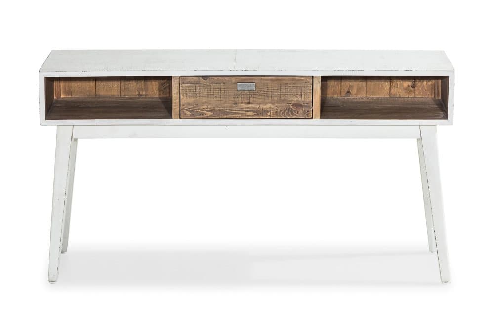 MAJKEN Sidobord 140 cm Brun/Vit