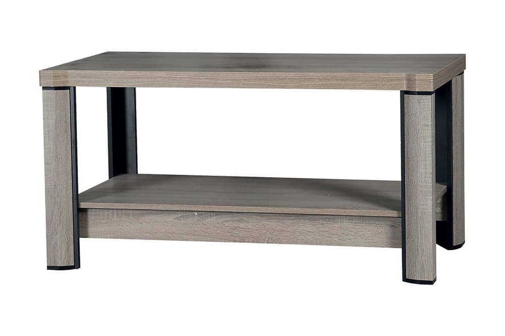 MARRS Soffbord 120 cm med Förvaring Hylla Tryffel/Beige/Grå