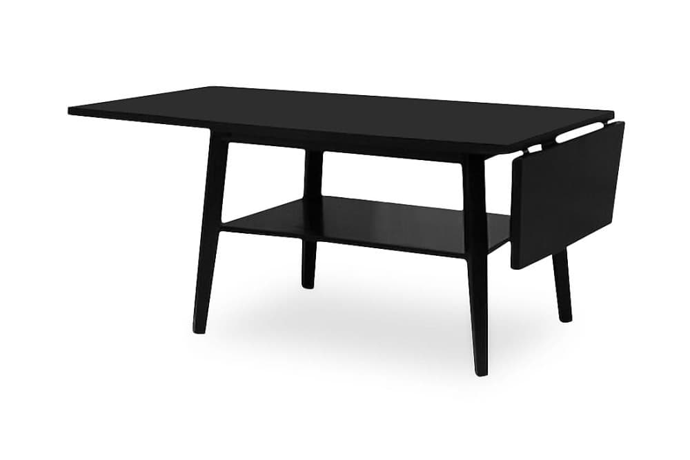 SENNAN Förlängningsbart Soffbord 90 cm med Förvaring Hylla S