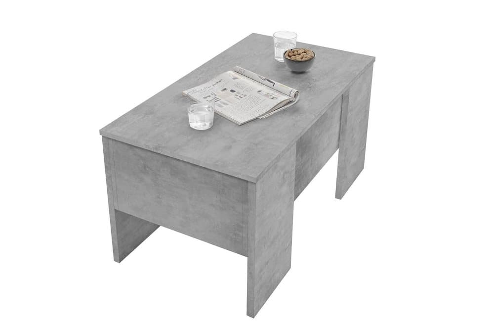 HELPRINGHAM Soffbord 92 cm med Förvaring Lådor Betonggrå