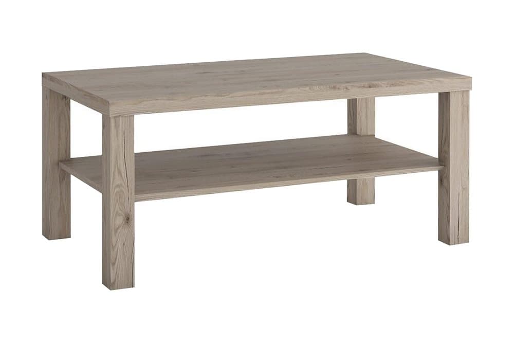 GARDER Soffbord 115 cm med Förvaring Hylla Natur