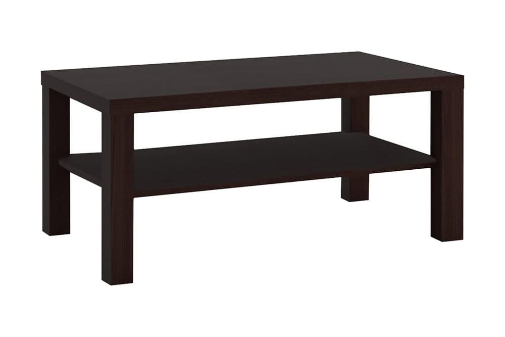 GARDER Soffbord 115 cm med Förvaring Hylla Mörkbrun