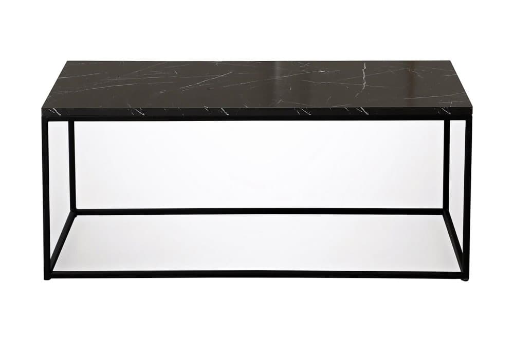 ALSBO Soffbord 95 cm Marmormönster Svart