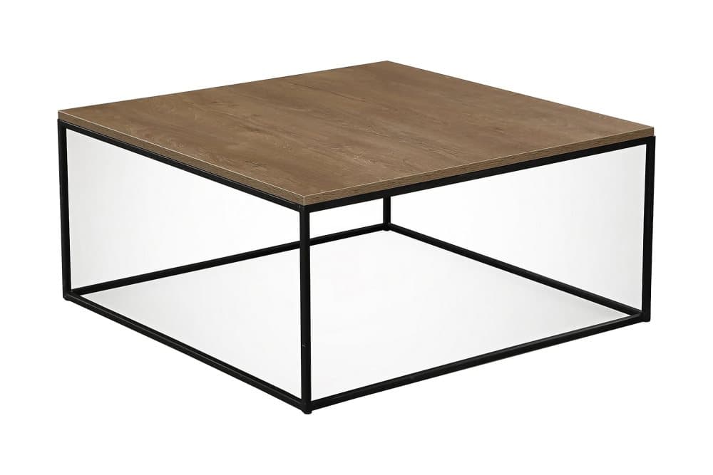 ALSBO Soffbord 75 cm Brun Natur/Svart