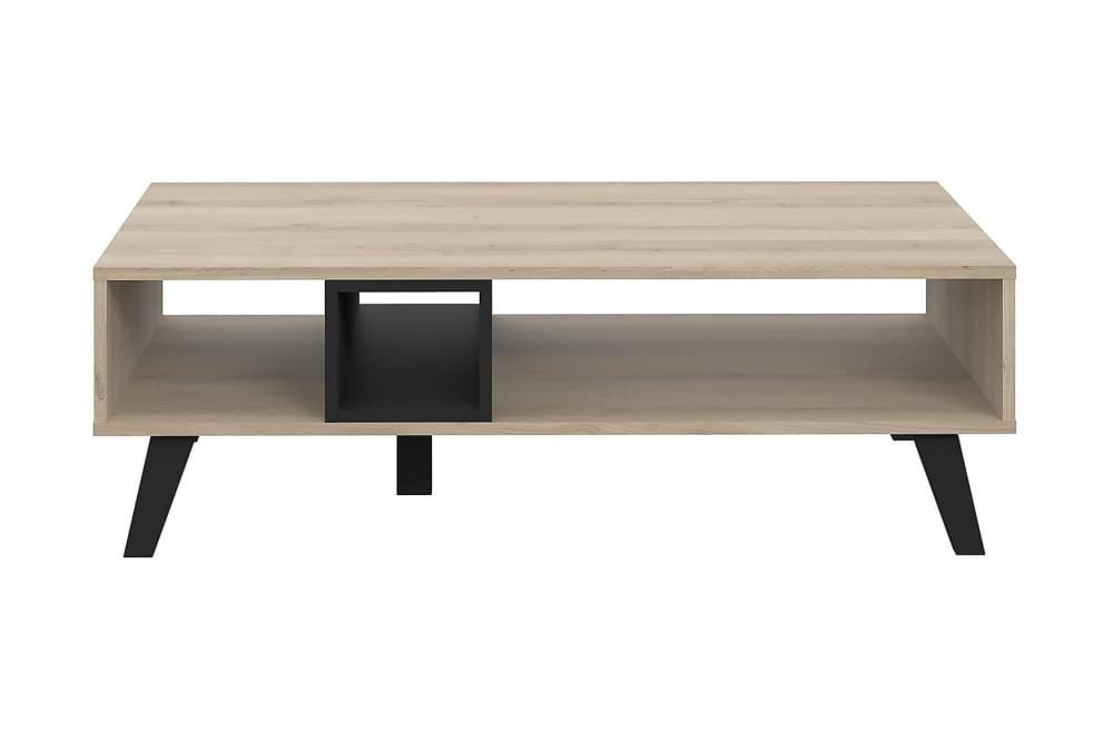 RADDLE Soffbord 110 cm med Förvaring Hylla Brun/Svart