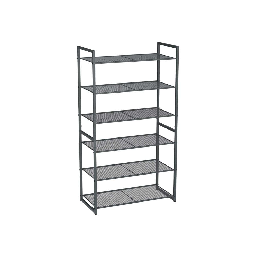 Segenn's Sko med 6 hyllor - Stapelbar skor organisatören - par skor för 18-24 - sko skåp - Metall - 63 x 30 x 112 cm