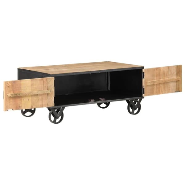vidaXL sofabord 90x50x39 cm massivt genbrugstræ