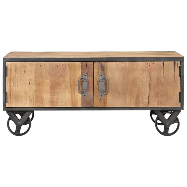 vidaXL sofabord 90x50x39 cm massivt genbrugstræ