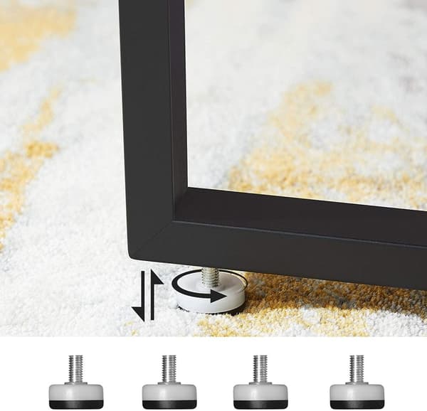 Soffbord rund Vintage brun-svart 88 x 47 cm