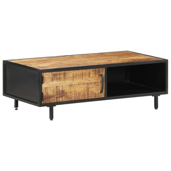 vidaXL Soffbord 105x50x35 cm grovt mangoträ