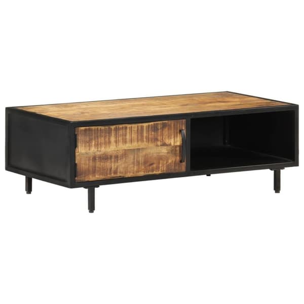 vidaXL Soffbord 105x50x35 cm grovt mangoträ