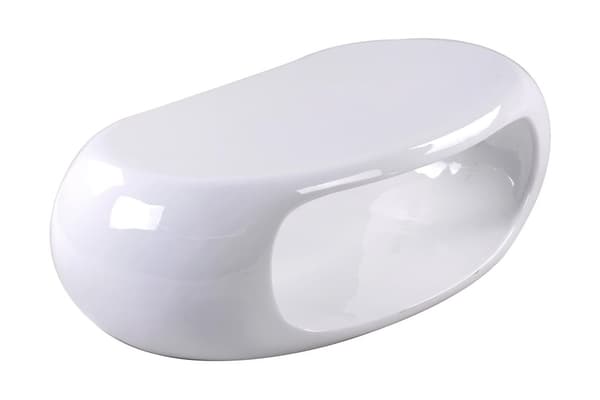 Popadak Sofabord 112 cm Ovalt med Opbevaring Hylde